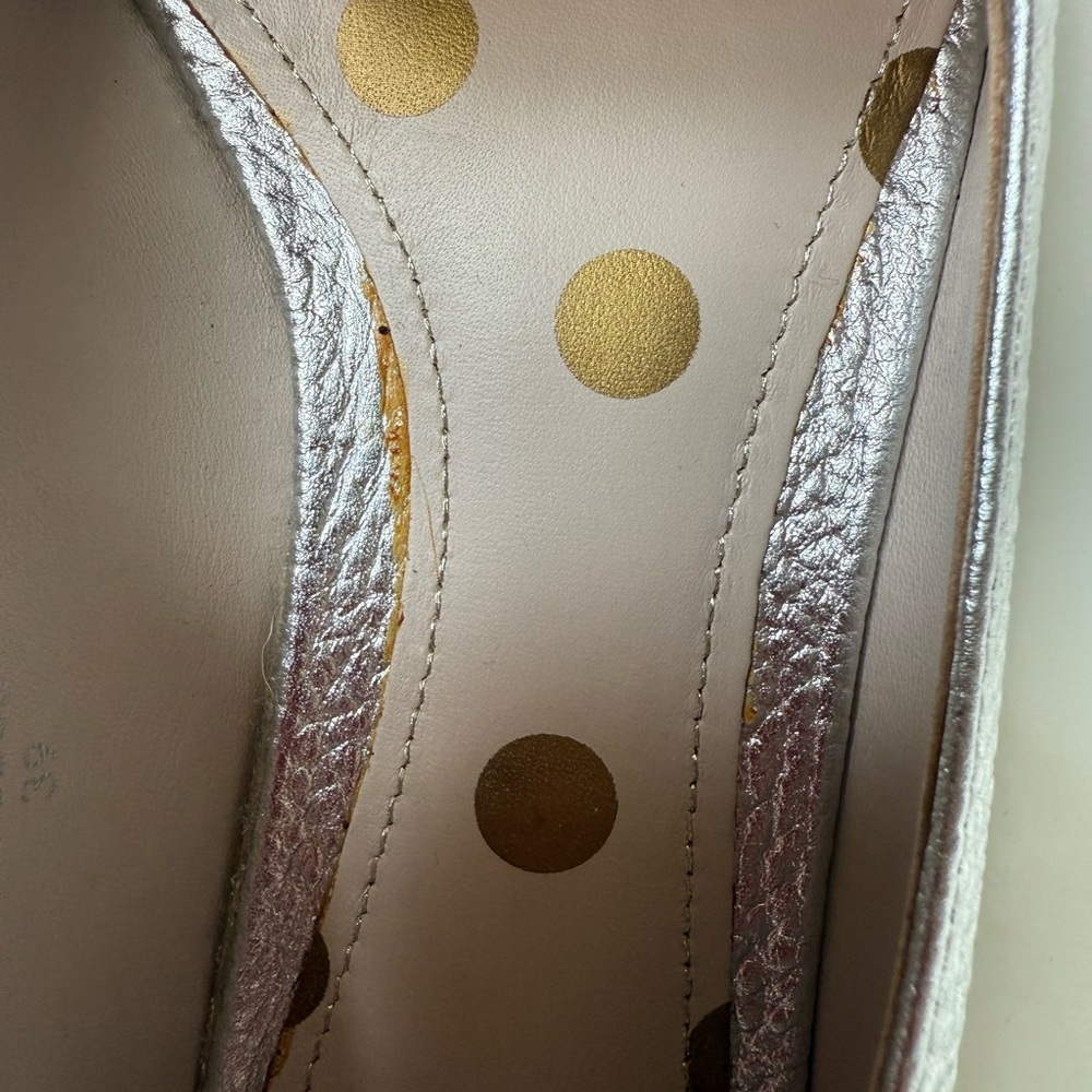 Mini Boden Silver Pointed Toe Flats - Picture 2 of 16